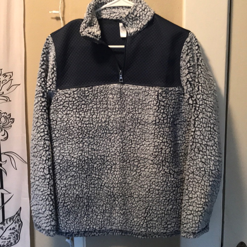 Fuzzy Dark Blue Jacket